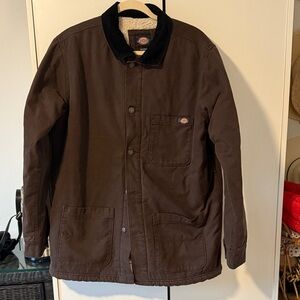 NWT DICKIES /  Men's Dark Brown Sherpa Lined Field Jacket - M